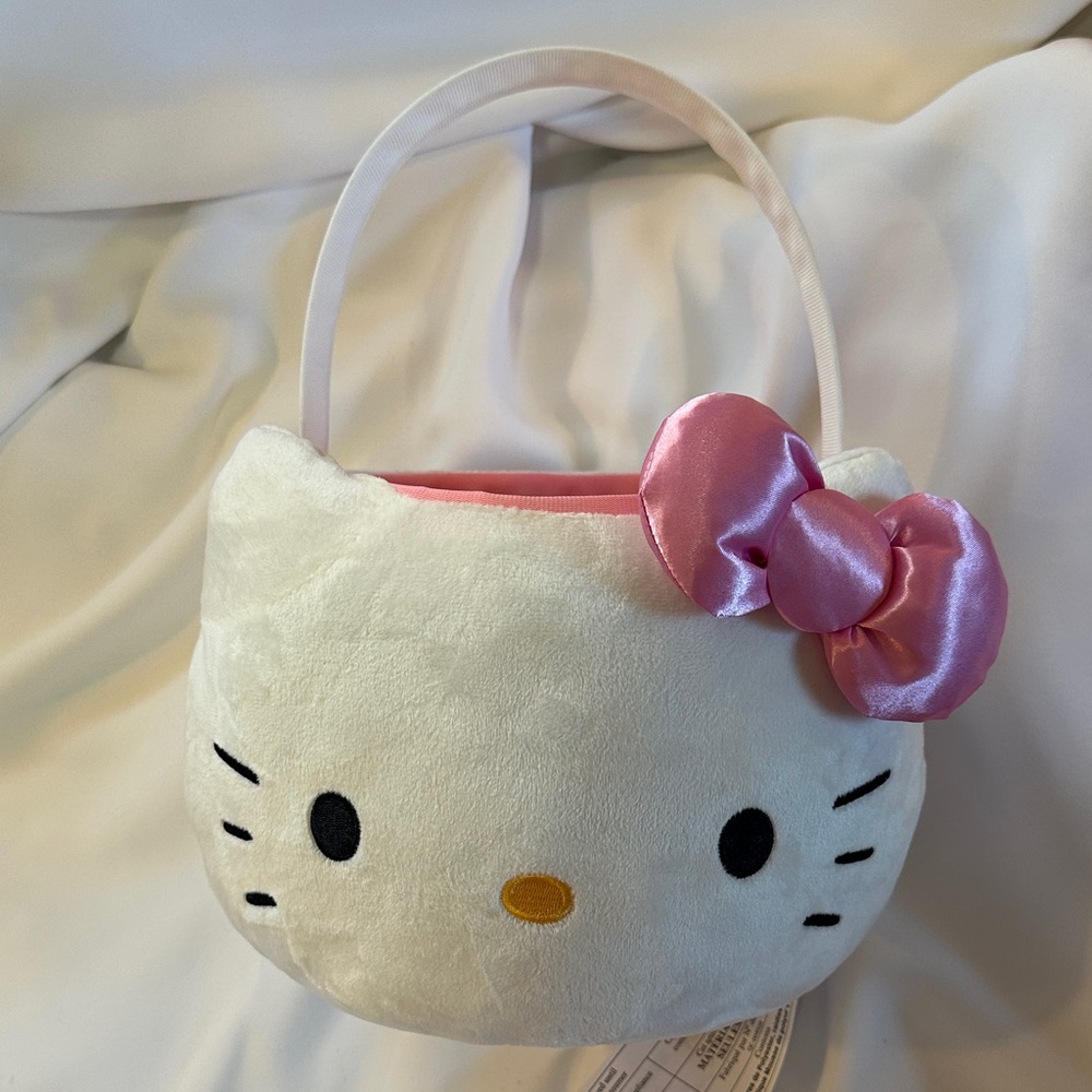 Hello Kitty Plush bucket with Pink Bow